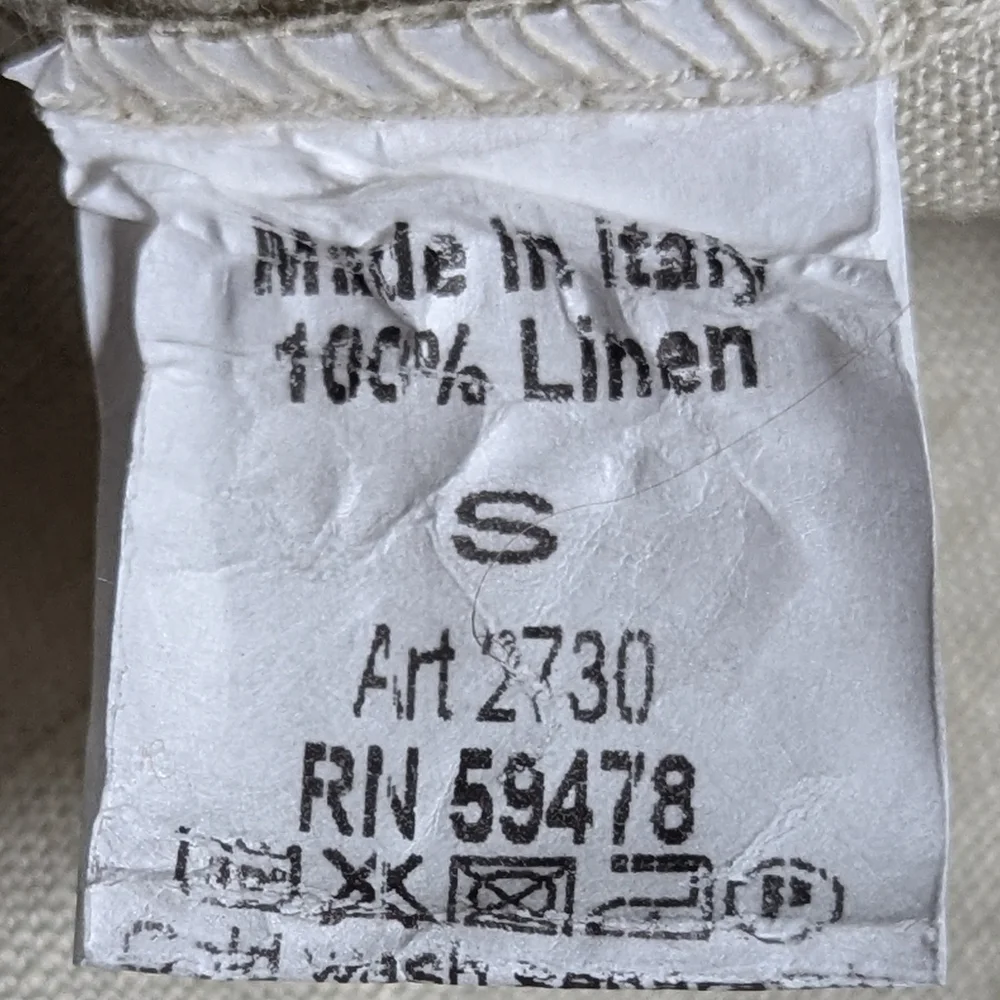 Terzo Millenio 100% Italian Linen Sleeveless Midi Dress Size Small - Picture 10 of 13